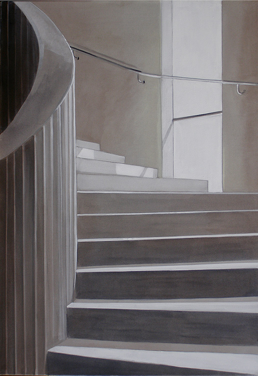 Éscalier, Museum Kueppersmuehle, Duisburg | 100 x 70 cm | acrylique sur toile