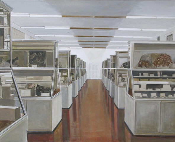 Collection of minerals, Museum Wiesbaden | 100 x 130 cm | acrylic on canvas
