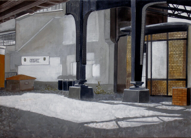 - SOLD -Sun spots, Berlin Ostkreuz | 50 x 70 cm | acrylic on canvas