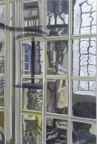 Looking into Maxkirche, Duesseldorf | 60 x 40 cm | acrylic on canvas