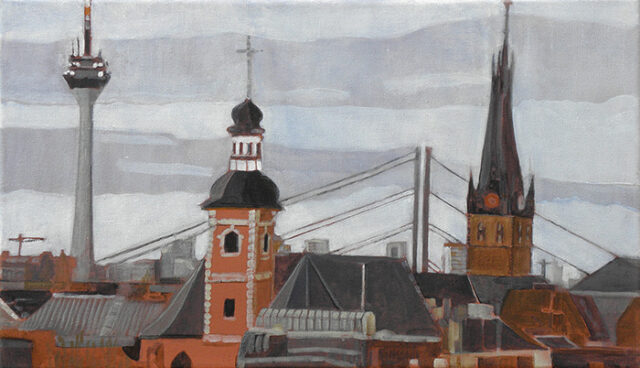 Duesseldorf Skyline | 30 x 50 cm | acrylic on canvas