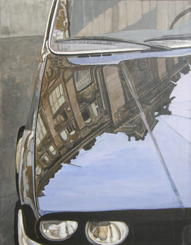 Reflection in a BMW, Munick | 115 x 90 cm | acrylic on canvas