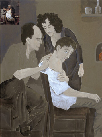 Quotation of A.Brouwer "operation of the back" | 60 x 45 cm | acrylic on canvas