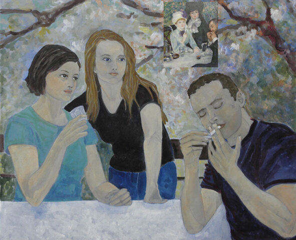 quotation after Renoir, la fin du déjeuner | 50 x 60 cm | acrylic on canvas