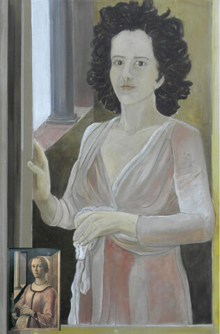 quotation of Boticelli, Smeralda Bandinelli | 75 x 50 cm | acrylic on canvas