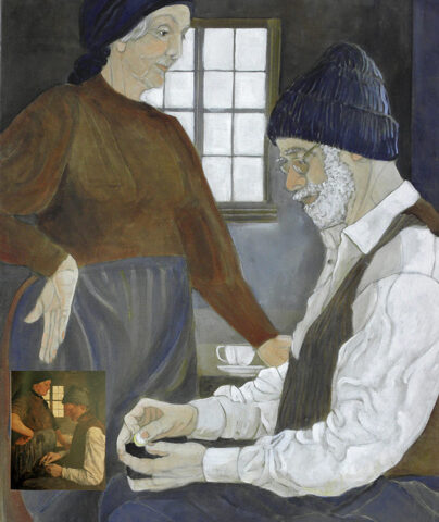 Quotation after W. Leibl, the savings | 60 x 50 cm | acrylic on canvas