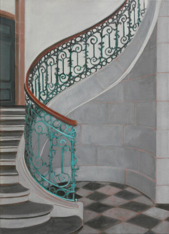 - SOLD - Staircase, Schloss Benrath | 70 x 50 cm | acrylic on canvas