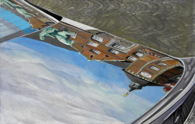 Jan Wellem upside down | 55 x 85 cm | acrylic on canvas