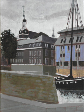 - SOLD - Old Port, Duesseldorf | 40 x 30 cm | acrylic on canvas
