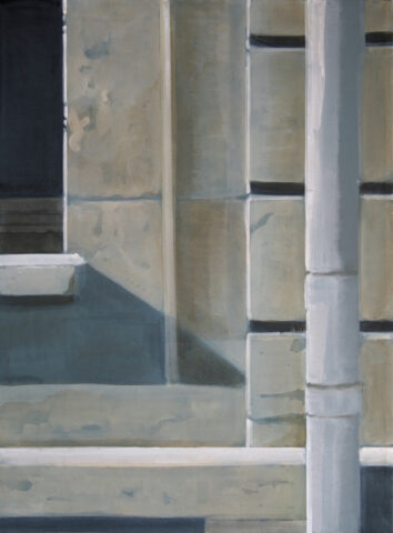 - SOLD - Facade with shadow and rainpipe | 60 x 45 cm | acrylic on canvas 496