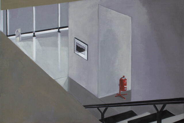 Fire extinguisher in the DZ Gallery, Frankfurt | 70 x 105 cm | acrylic on canvas