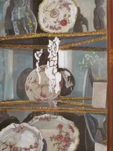 Show case with reflections, Hetjensmuseum | 60 x 45 cm | acrylic on canvas