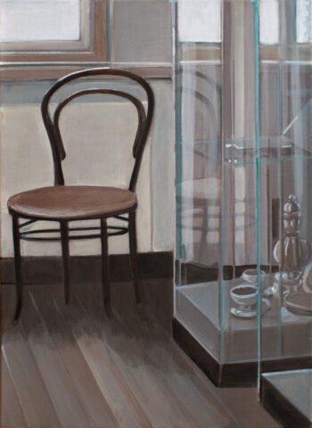 - SOLD - Thonet chair & reflections, Coffee museum, Leipzig | 55 x 40 cm | acrylic on canvas