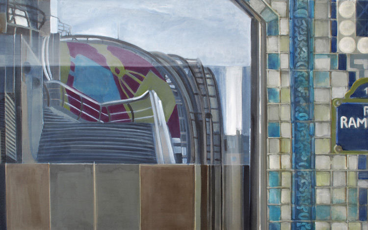 Reflets du Forum des Halles, Paris | 50 x 80 cm | acrylique sur toile