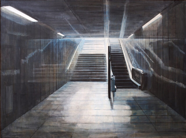 - SOLD - Underground Station | 100 x 130 cm | acrylic on canvas