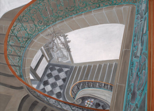 Staircase Schloss Benrath, Duesseldorf | 75 x 90 cm | acrylic on canvas