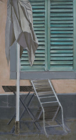 Parasol and chair | 55 x 30 cm | acrylic on canvas