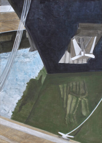 Detail de bateu et reflêts | 70 x 50 cm | acrylique sur toile